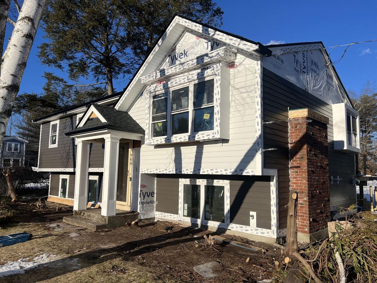 Exterior siding and trim nearly complete